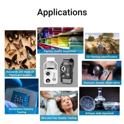 APEXEL 200X Pocket Microscope Lens with CPL Filter LED Light Mini Micro Macro Lenses for iPhone 15 13 14 Samsung All Smartphones - Image 4