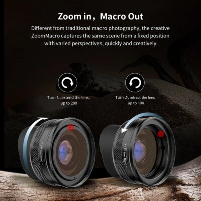 APEXEL 10-20X Zoom Macro Lens  HD Micro Phone Camera Lenses Support Eye Macro Photography for iPhone Samsung all Smartphones - Image 4