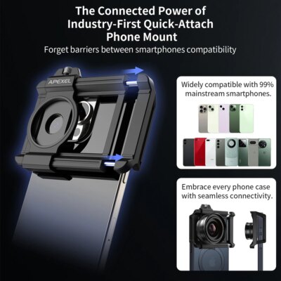 APEXEL 10-20X Zoom Macro Lens  HD Micro Phone Camera Lenses Support Eye Macro Photography for iPhone Samsung all Smartphones - Image 6