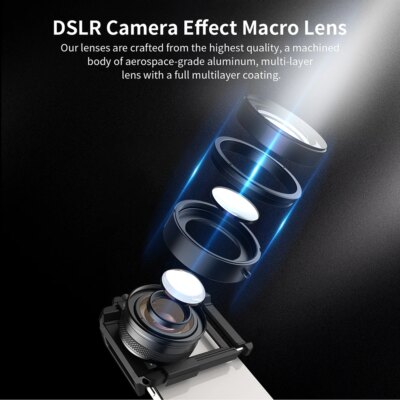 APEXEL 10-20X Zoom Macro Lens  HD Micro Phone Camera Lenses Support Eye Macro Photography for iPhone Samsung all Smartphones - Image 2