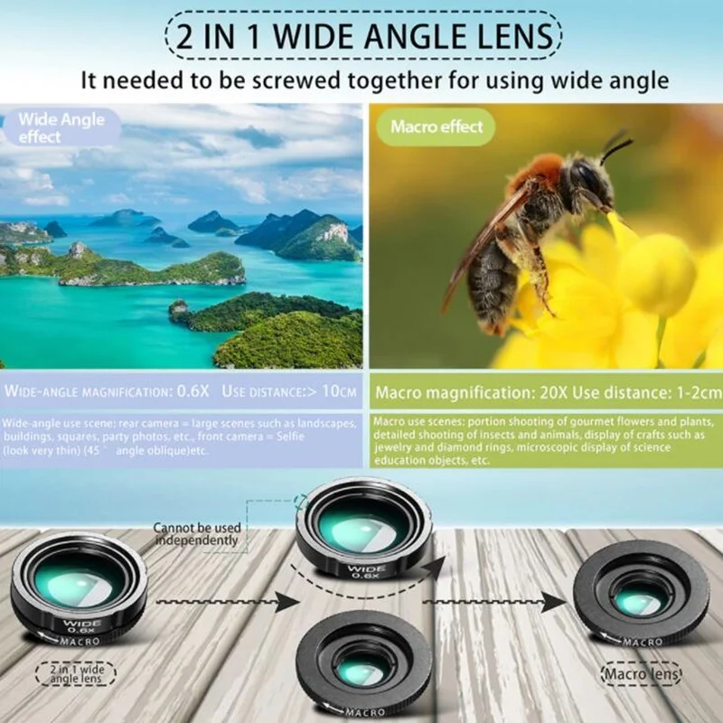 Telephoto Lens 28X HD Camera Phone Lens Telescope Zoom Macro Lens for Iphone Samsung Smartphone Fish Eye Lente Para Celular