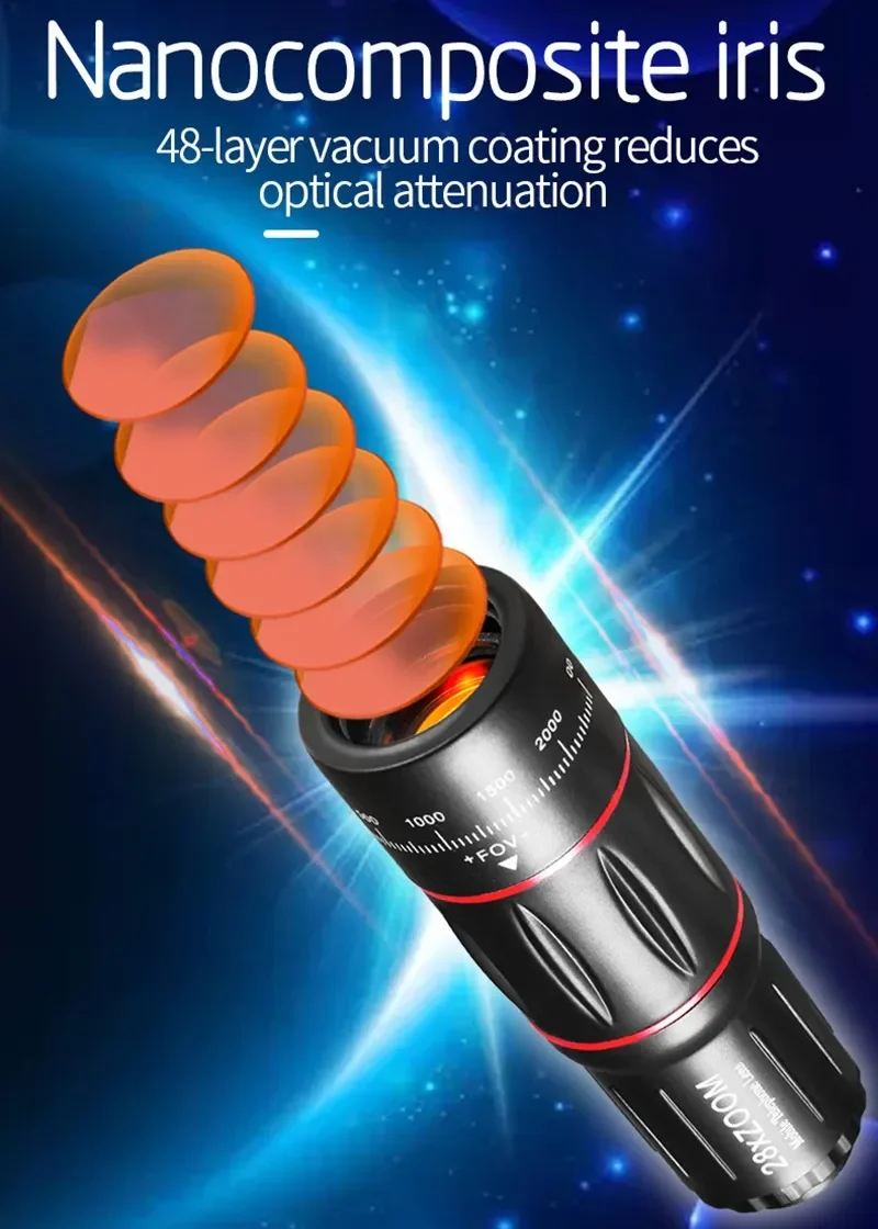 Telephoto Lens 28X HD Camera Phone Lens Telescope Zoom Macro Lens for Iphone Samsung Smartphone Fish Eye Lente Para Celular