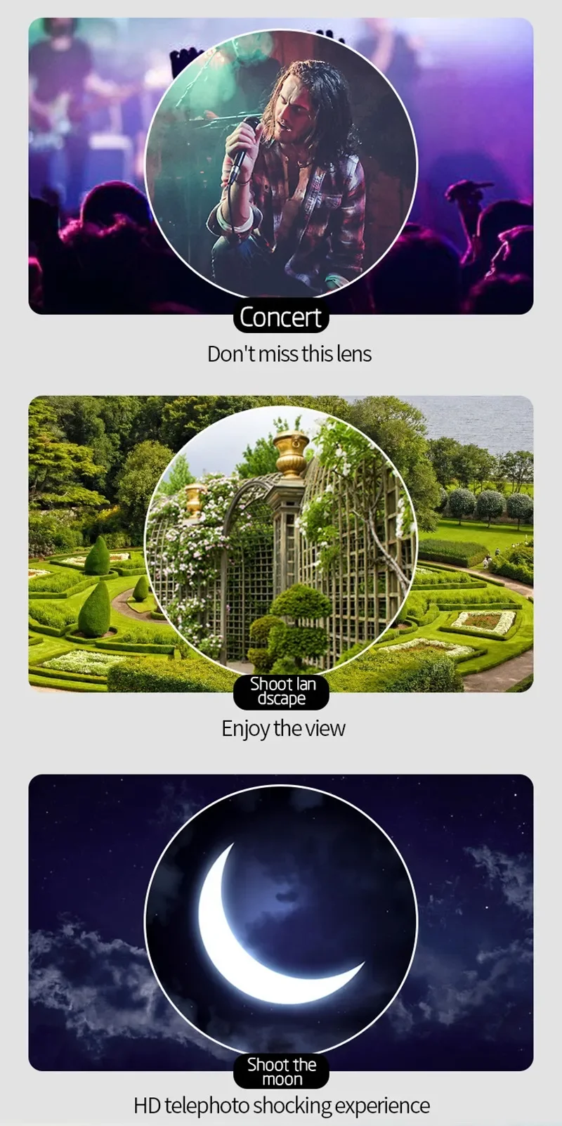 Telephoto Lens 28X HD Camera Phone Lens Telescope Zoom Macro Lens for Iphone Samsung Smartphone Fish Eye Lente Para Celular