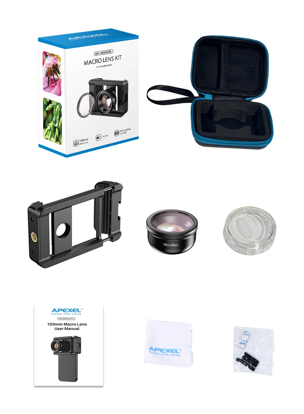 APEXEL New Upgrated 4k HD 100mm macro lens With CPL filter Universal Clamp Micro Lenses for iPhone Samsung and all smartphones APEXEL New Upgrated 4k HD 100mm macro lens With CPL filter Universal Clamp Micro Lenses for iPhone Samsung and all smartphones