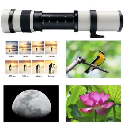 Lightdow Super Telephoto Manual Zoom Lens 420-800mm F8.3-16 With T2 Ring Adapter for Sony Canon Nikon Pentax Olympus Cameras - Image 4