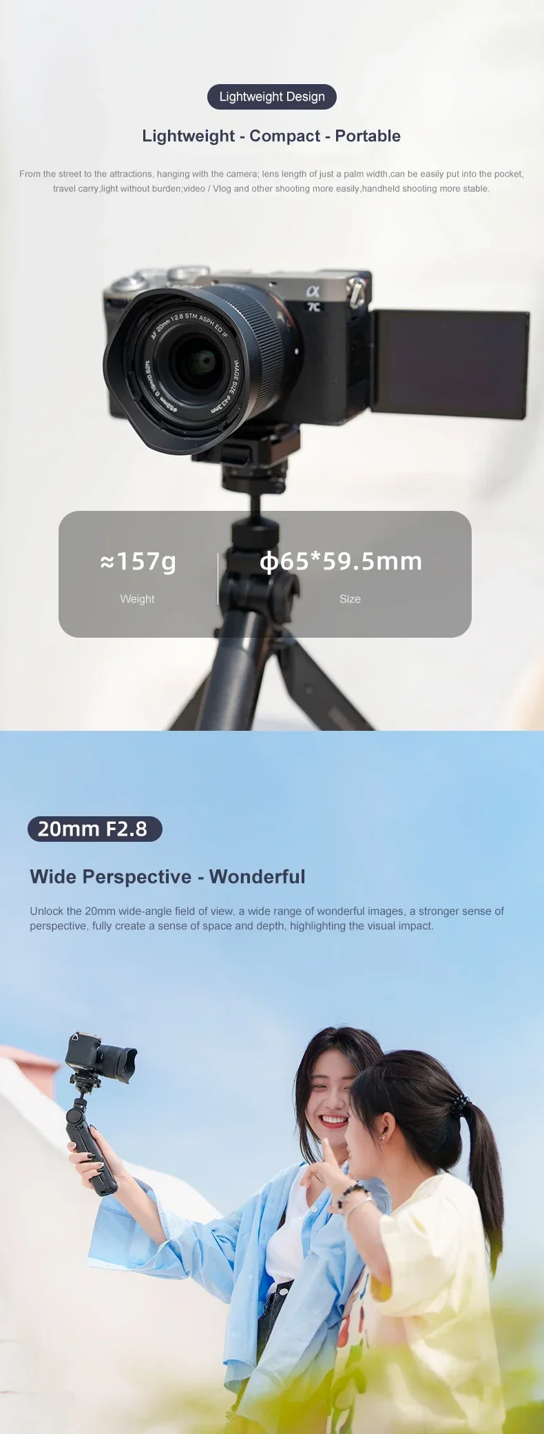 VILTROX 20mm F2.8 for Sony E-mount for Nikon Z-mount Camera Lens Full Frame Ultra Wide Angle Auto Focus Vlog Lens for A7C A6400 VILTROX 20mm F2.8 for Sony E-mount for Nikon Z-mount Camera Lens Full Frame Ultra Wide Angle Auto Focus Vlog Lens for A7C A6400