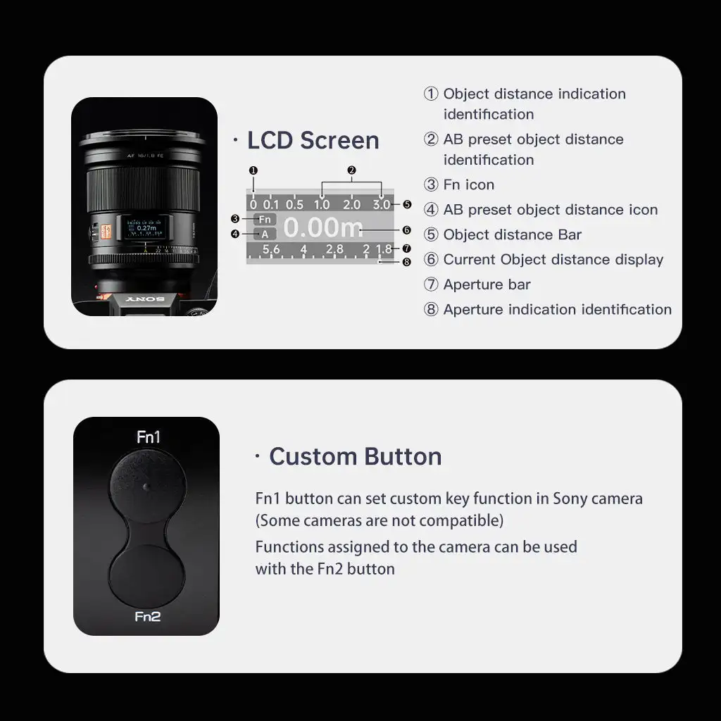【 Do Brasil 】 Viltrox AF 16mm F1.8 FE Full Frame Mirrorless Camera Wide Angle Fisheye Lens for Sony E ZVE10 A7IV A7SIII 16 1.8