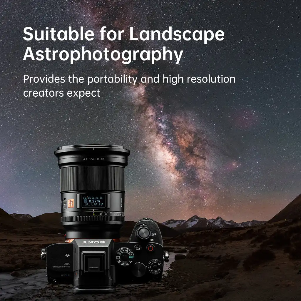 【 Do Brasil 】 Viltrox AF 16mm F1.8 FE Full Frame Mirrorless Camera Wide Angle Fisheye Lens for Sony E ZVE10 A7IV A7SIII 16 1.8