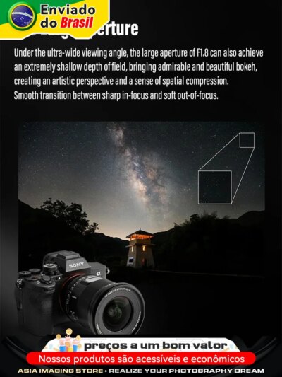 【 Do Brasil 】 Viltrox AF 16mm F1.8 FE Full Frame Mirrorless Camera Wide Angle Fisheye Lens for Sony E ZVE10 A7IV A7SIII 16 1.8 - Image 4