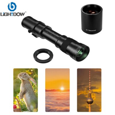 Lightdow 420-800mm F8.3 Manual Telephoto Zoom Lens With 2X Converter for Canon Nikon Sony Pentax Fujifilm Cameras - Image 2