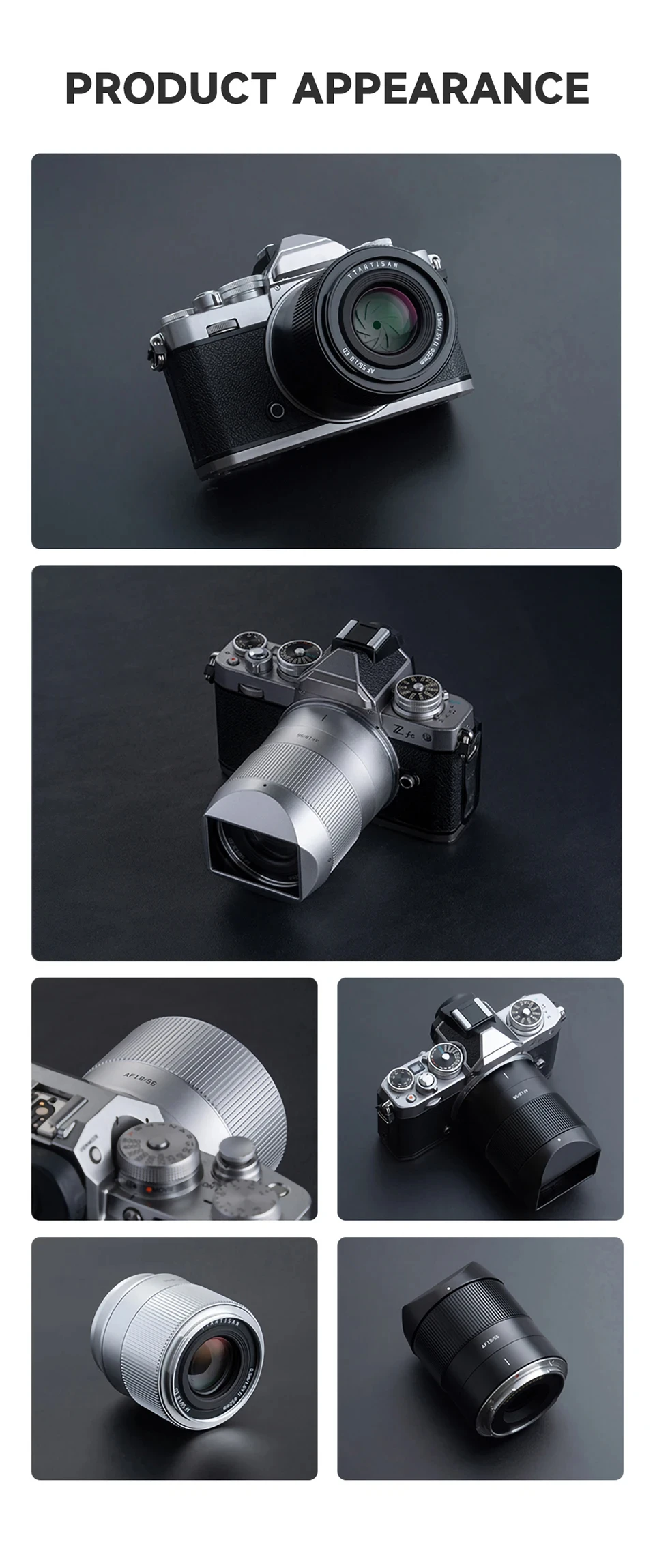 TTArtisan Auto Focus 56mm F1.8 camera lens X E Z mount for Fujifilm XS10 XS20 X-H2s XT5 XT30 Sony a6000 zve10 a6700 Nikon zfc