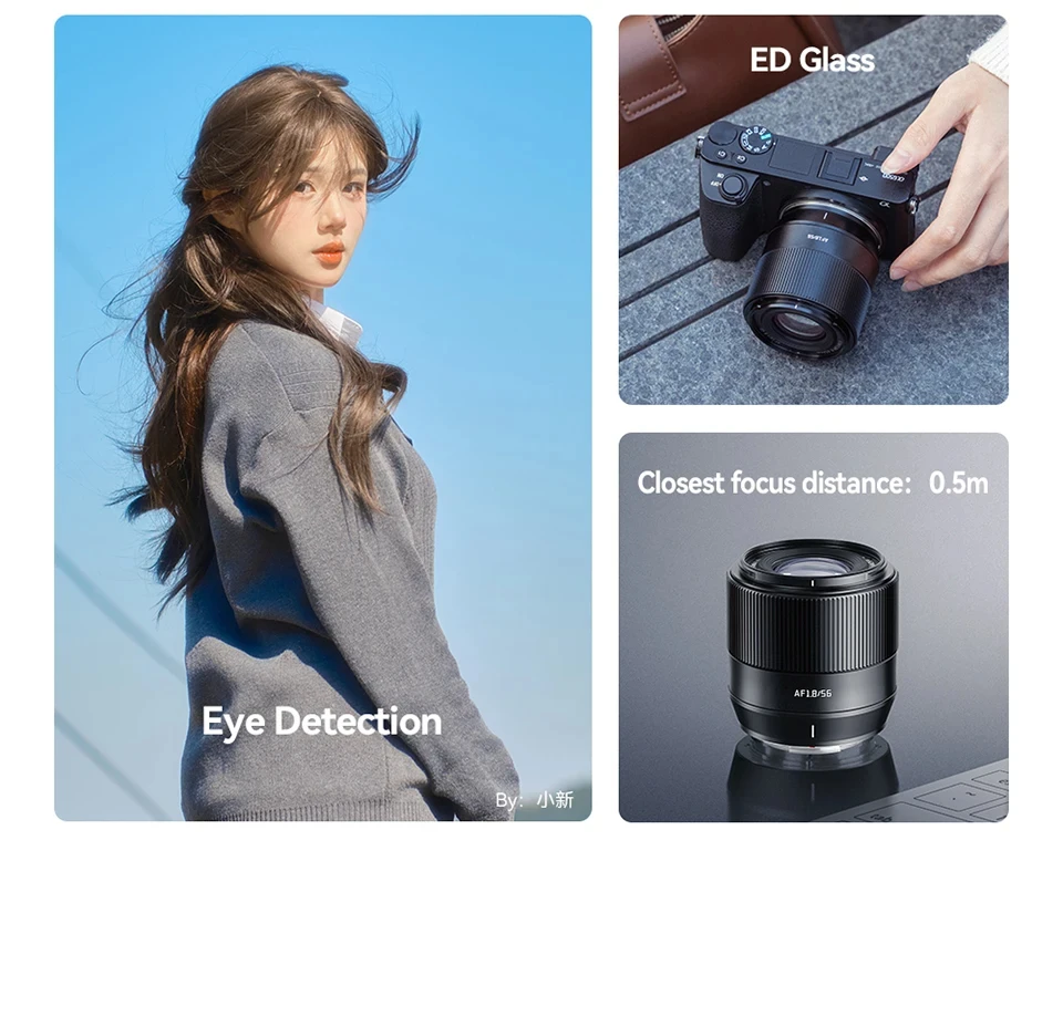 TTArtisan Auto Focus 56mm F1.8 camera lens X E Z mount for Fujifilm XS10 XS20 X-H2s XT5 XT30 Sony a6000 zve10 a6700 Nikon zfc