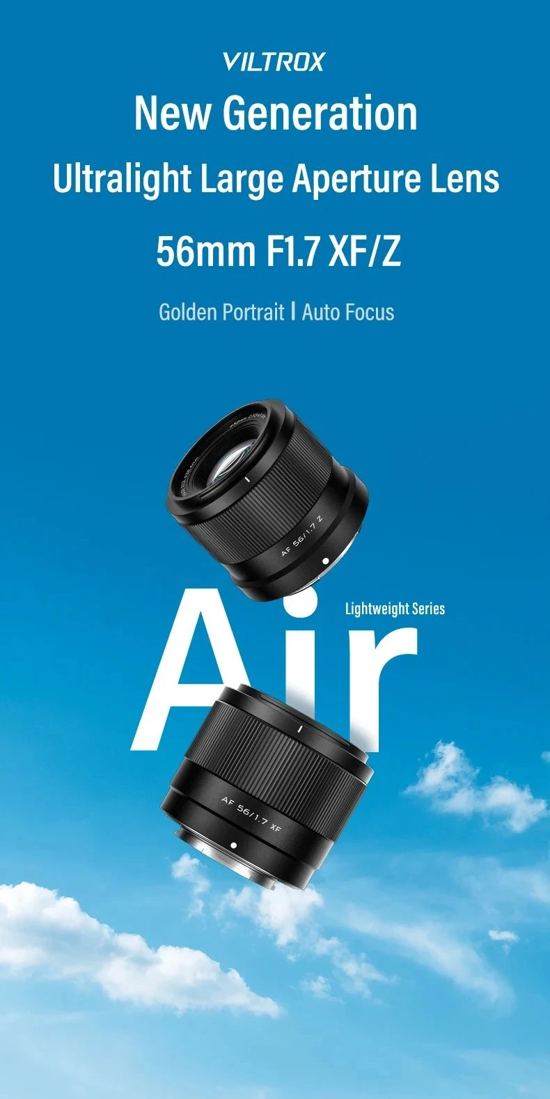 Viltrox 56mm F1.7 Auto Focus APS-C Lens for Fuji X Nikon Z Sony E Mount Mirrorless Cameras Viltrox 56mm F1.7 Auto Focus APS-C Lens for Fuji X Nikon Z Sony E Mount Mirrorless Cameras