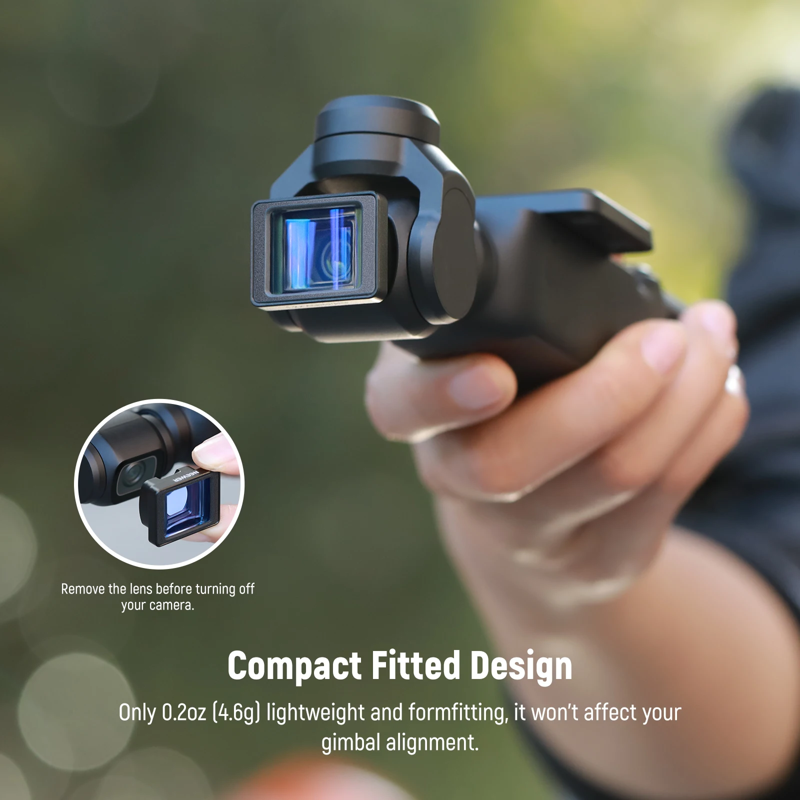 NEEWER Magnetic 1.2X Anamorphic Lens For DJI Osmo Pocket 3 Aspherical Camera Lens for Widescreen Cinematic with Blue Flare