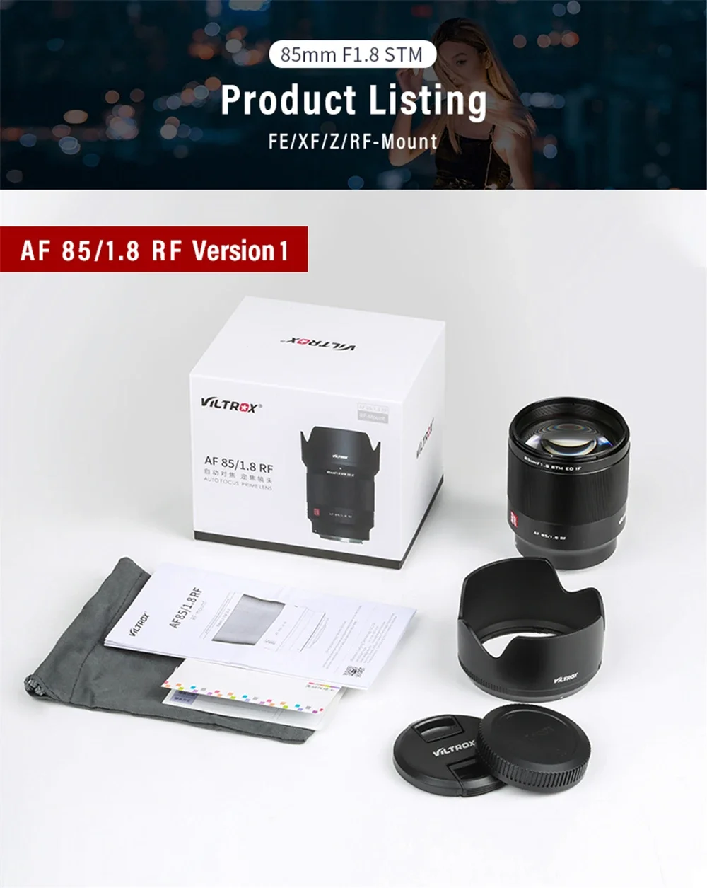 【 Do Brasil 】 Viltrox AF 85mm F1.8 II Full Frame Auto Focus Camera Lens for Sony ZV1 A7IV A7III A7 Nikon Z 85 1.8 【 Do Brasil 】 Viltrox AF 85mm F1.8 II Full Frame Auto Focus Camera Lens for Sony ZV1 A7IV A7III A7 Nikon Z 85 1.8