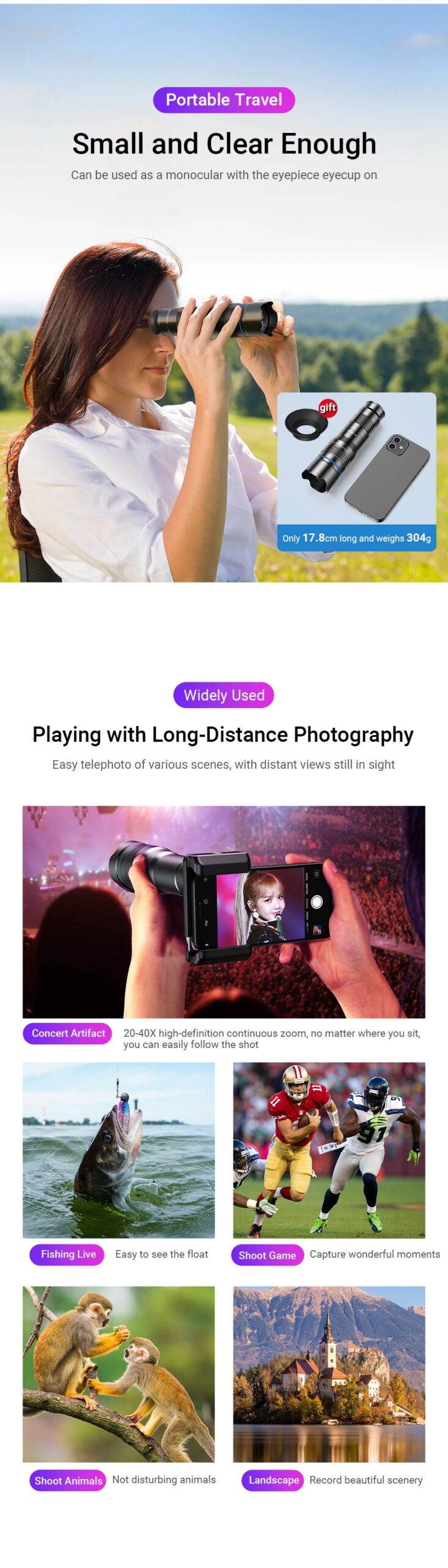 APEXEL HD Metal 20-40x zoom telescope lens phone telephoto Lenses With Extendable Mini Tripod for Samsung iPhone all Smartphones APEXEL HD Metal 20-40x zoom telescope lens phone telephoto Lenses With Extendable Mini Tripod for Samsung iPhone all Smartphones