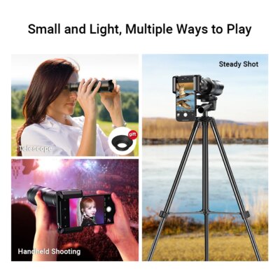 APEXEL HD Metal 20-40x zoom telescope lens phone telephoto Lenses With Extendable Mini Tripod for Samsung iPhone all Smartphones - Image 4