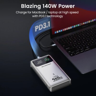 MOVESPEED M25 Pro 140W Power Bank 25000mAh PD3.1 USB-C Fast Charging Powerbank Portable External Battery for MacBook Dell Laptop - Image 2