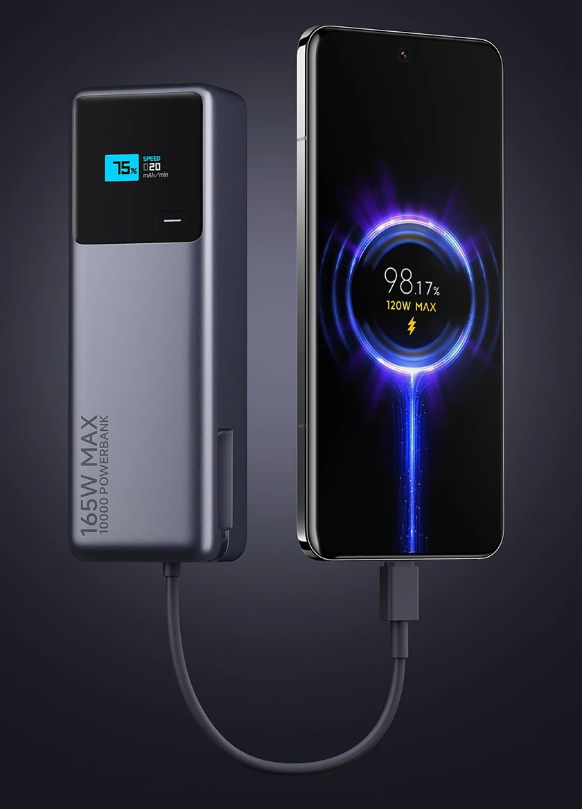 Xiaomi 165W Power Bank 10000 PB1165MI Integrated USB C Cable LED Display Portable Charger For Macbook iPhone 15 Xiaomi 14 Pro Xiaomi 165W Power Bank 10000 PB1165MI Integrated USB C Cable LED Display Portable Charger For Macbook iPhone 15 Xiaomi 14 Pro