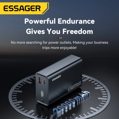 Essager Power Bank 20000mAh Portable PD 65W Fast Charging  Mobile Phone External Battery Powerbank For Phone Laptop Tablet Mac - Image 3