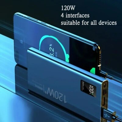 80000mAh Power Bank 120W Super Fast Charging 100% Sufficient Capacity Portable Battery Charger Digital Display For iPhone Xiaomi - Image 3