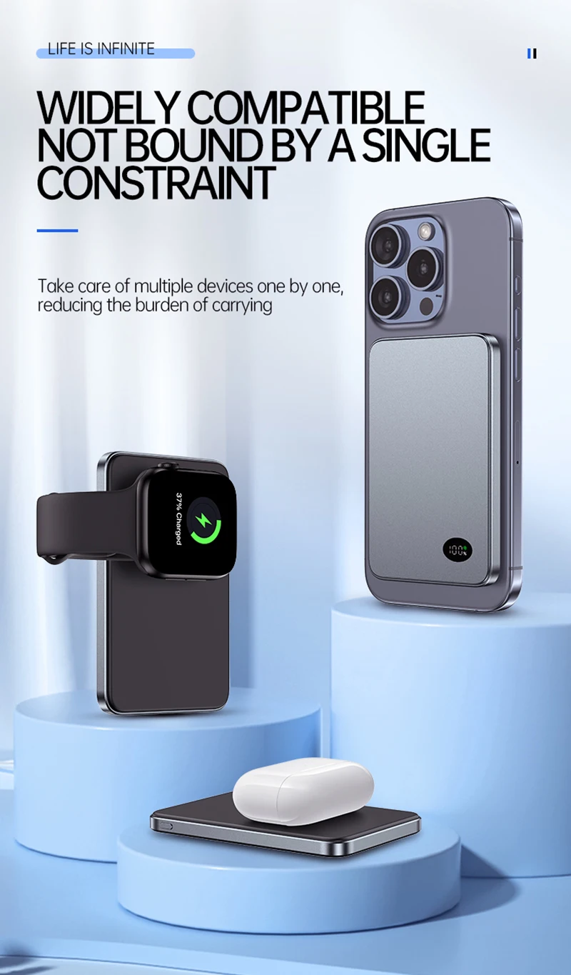 Xiaomi 10000mAh Thin Magnetic Wireless Power Bank PD25W Fast Charging Portable External Battery for Magsafe For iPhone Samsung