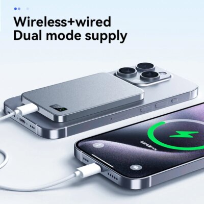 Xiaomi 10000mAh Thin Magnetic Wireless Power Bank PD25W Fast Charging Portable External Battery for Magsafe For iPhone Samsung - Image 3