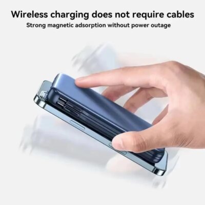 Xiaomi 50000mAh Power Bank Wireless Charging Magsafe Power Bank Magnetic Charging Built-in Cable For Iphone Huawei Samsung - Image 2