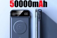 Xiaomi 50000mAh Power Bank Wireless Charging Magsafe Power Bank Magnetic Charging Built-in Cable For Iphone Huawei Samsung