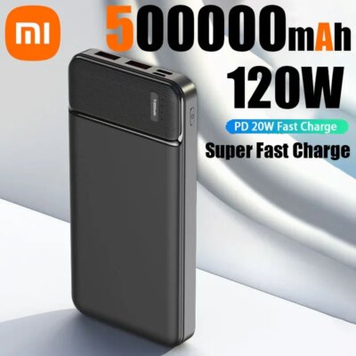 Xiaomi 50000mAh Power Bank 120W Portable Fast Charger External Battery PoverBank High Capacity PowerBank For iPhone Samsung