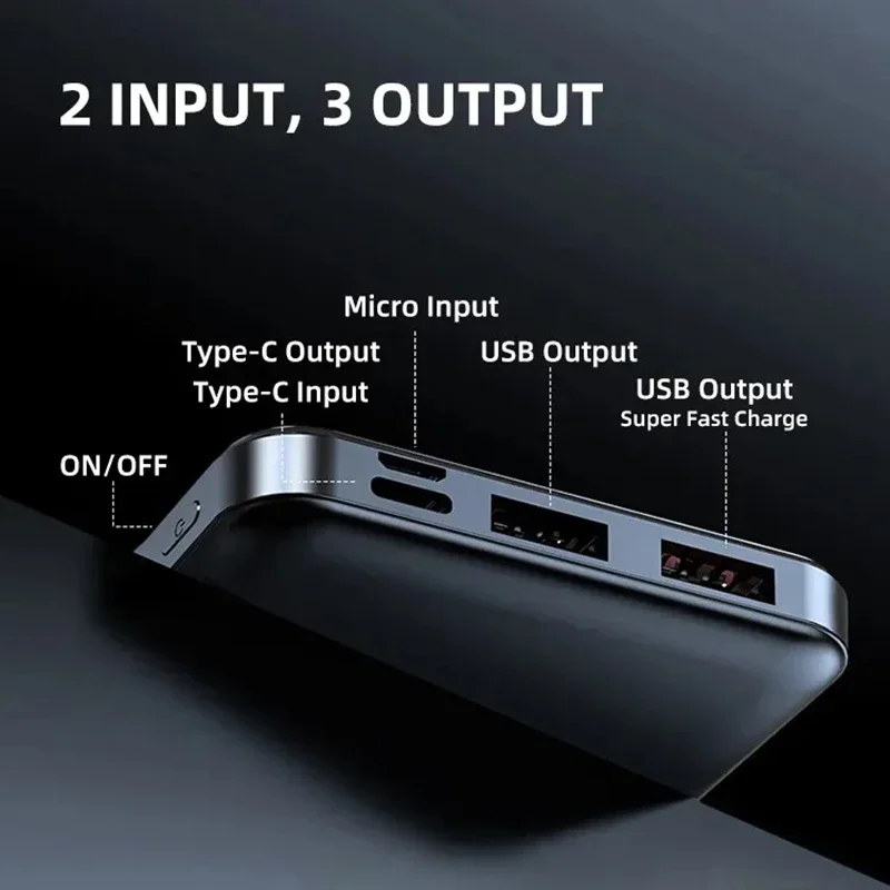 Xiaomi 50000mAh Power Bank 120W Portable Fast Charger External Battery PoverBank High Capacity PowerBank For iPhone Samsung