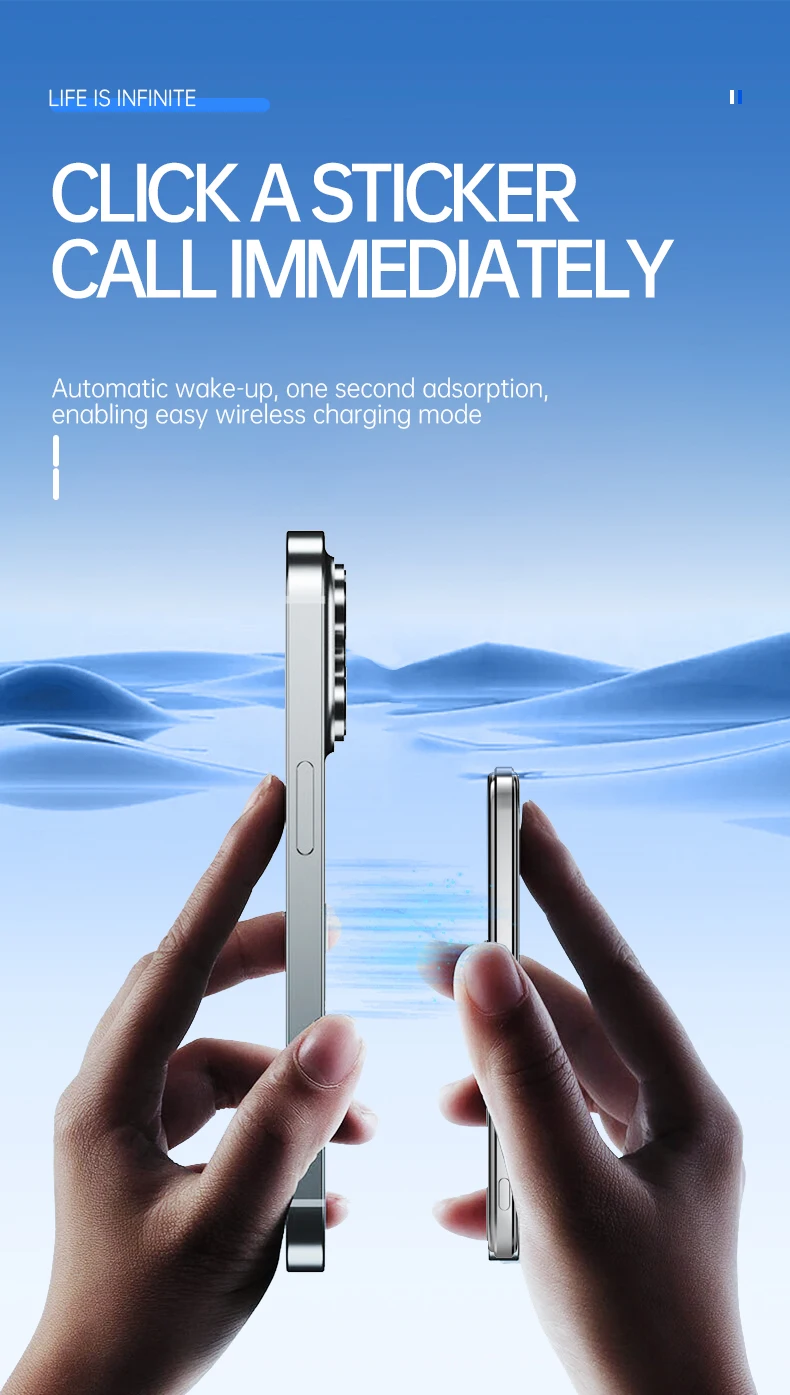 10000mAh Ultra Thin Power Bank for MagSafe,Magnetic Wireless Fast Charging MacSafe Portable Battery For iPhone Xiaomi Samsung