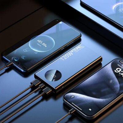 120W Super Fast Charging 500000mAh High Capacity Power Bank Thin Light Digital Display Power Bank For iPhone Samsung Huawei 2025 - Image 5