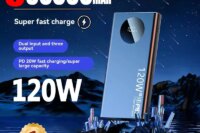 120W Super Fast Charging 500000mAh High Capacity Power Bank Thin Light Digital Display Power Bank For iPhone Samsung Huawei 2025