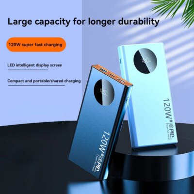 120W Super Fast Charging 500000mAh High Capacity Power Bank Thin Light Digital Display Power Bank For iPhone Samsung Huawei 2025 - Image 2