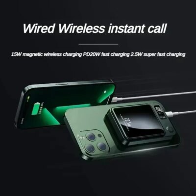 20000mah Capacity Power Bank Magnetic Wireless 22.5w Ultra Super Fast Charging Powerbank For Iphone 15 Samsung Huawei Xiaomi - Image 4