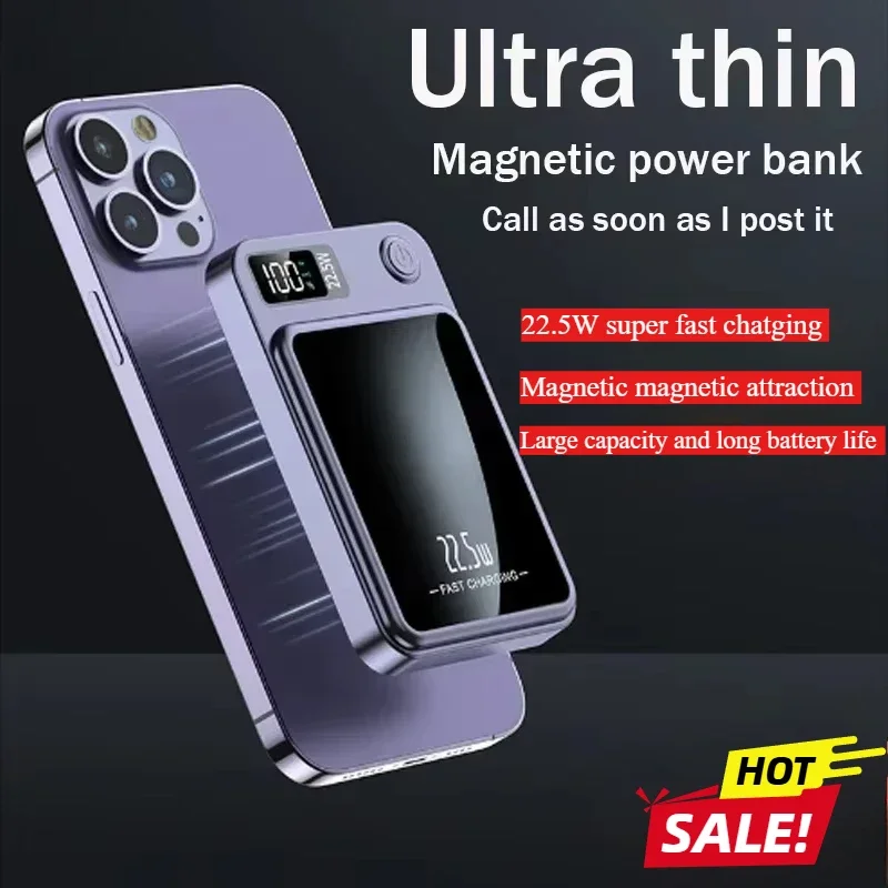 20000mah Capacity Power Bank Magnetic Wireless 22.5w Ultra Super Fast Charging Powerbank For Iphone 15 Samsung Huawei Xiaomi 20000mah Capacity Power Bank Magnetic Wireless 22.5w Ultra Super Fast Charging Powerbank For Iphone 15 Samsung Huawei Xiaomi