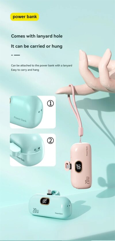 Xiaomi Mijia 30000mAh Mini Portable Power Bank Capsule Mobile Power Supply Emergency External Battery Fast Charger For iPhone 16 - Image 6