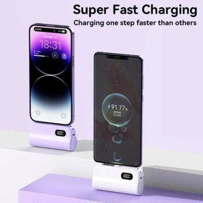 Xiaomi Mini Power Bank 50000mAh 2-in-1 Large Capacity Digital Display Portable Fast Charging External Battery For Iphone Samsung - Image 5