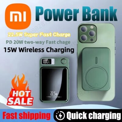Xiaomi 100000mAh Magnetic Wireless Power Bank Fast Charger For Magsafe Portable Auxiliary Battery Pack For iphone Huawei Samsung - Image 2