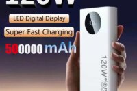 120W 500000mAh High Capacity Power Bank Fast Charging Powerbank Portable Battery Charger For iPhone Samsung Huawei 2025 New