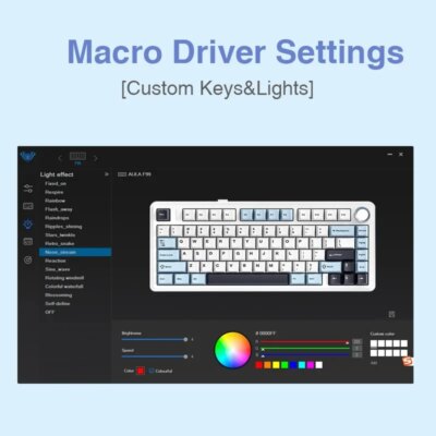 AULA F75 2.4G Wireless/Bluetooth/Wired Gaming Mechanical Keyboard RGB Customized 75% Layout OEM Profile Gasket Structure - Image 6