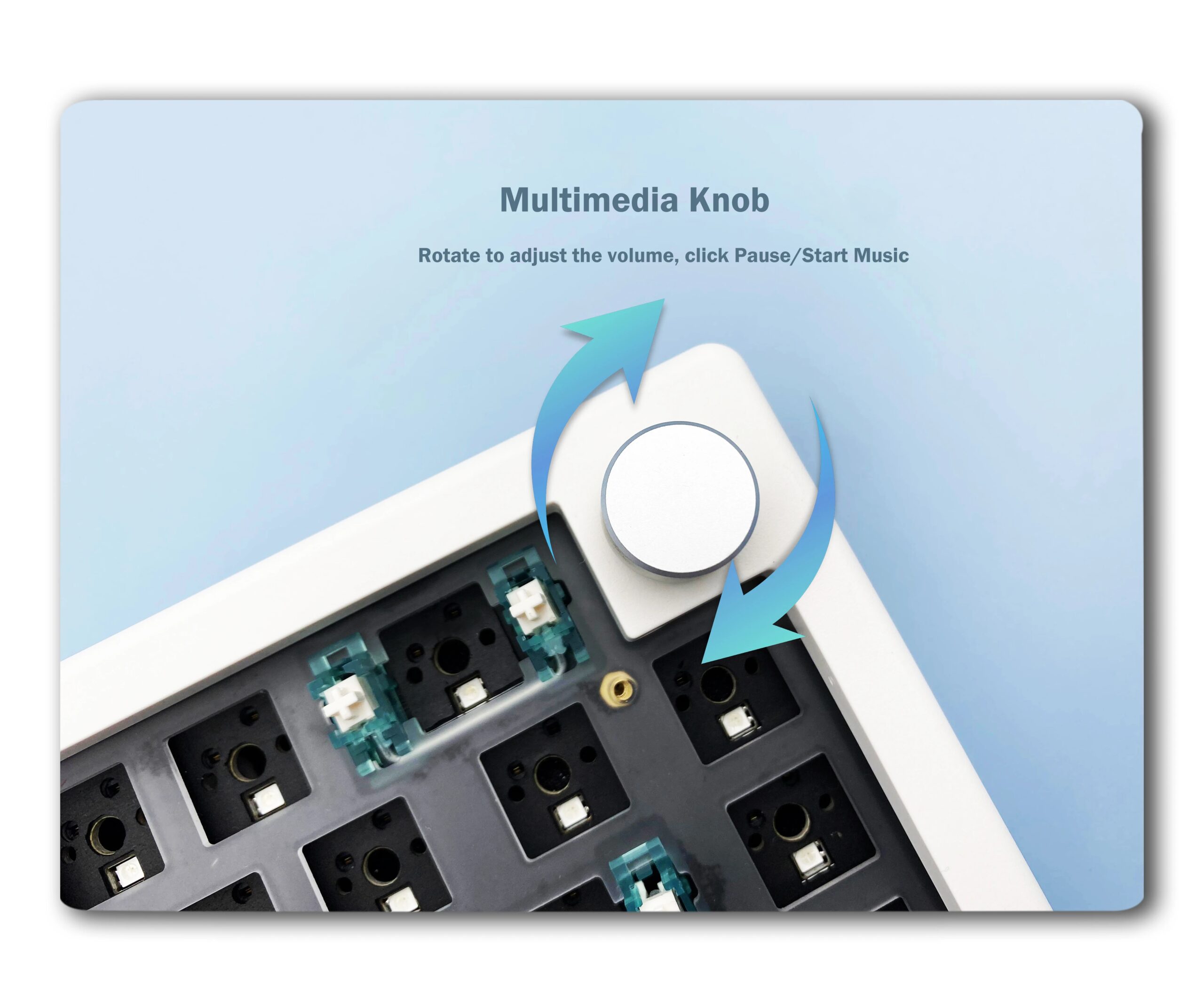 GMK67 65% Gasket Bluetooth 2.4G Wireless Hot-swappable Customized Mechanical Keyboard Kit RGB Backlit