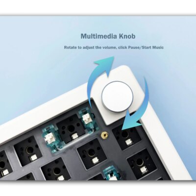 GMK67 65% Gasket Bluetooth 2.4G Wireless Hot-swappable Customized Mechanical Keyboard Kit RGB Backlit - Image 2