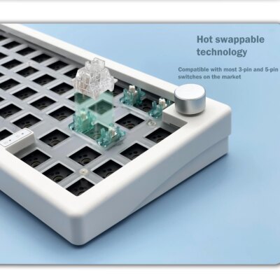 GMK67 65% Gasket Bluetooth 2.4G Wireless Hot-swappable Customized Mechanical Keyboard Kit RGB Backlit - Image 3