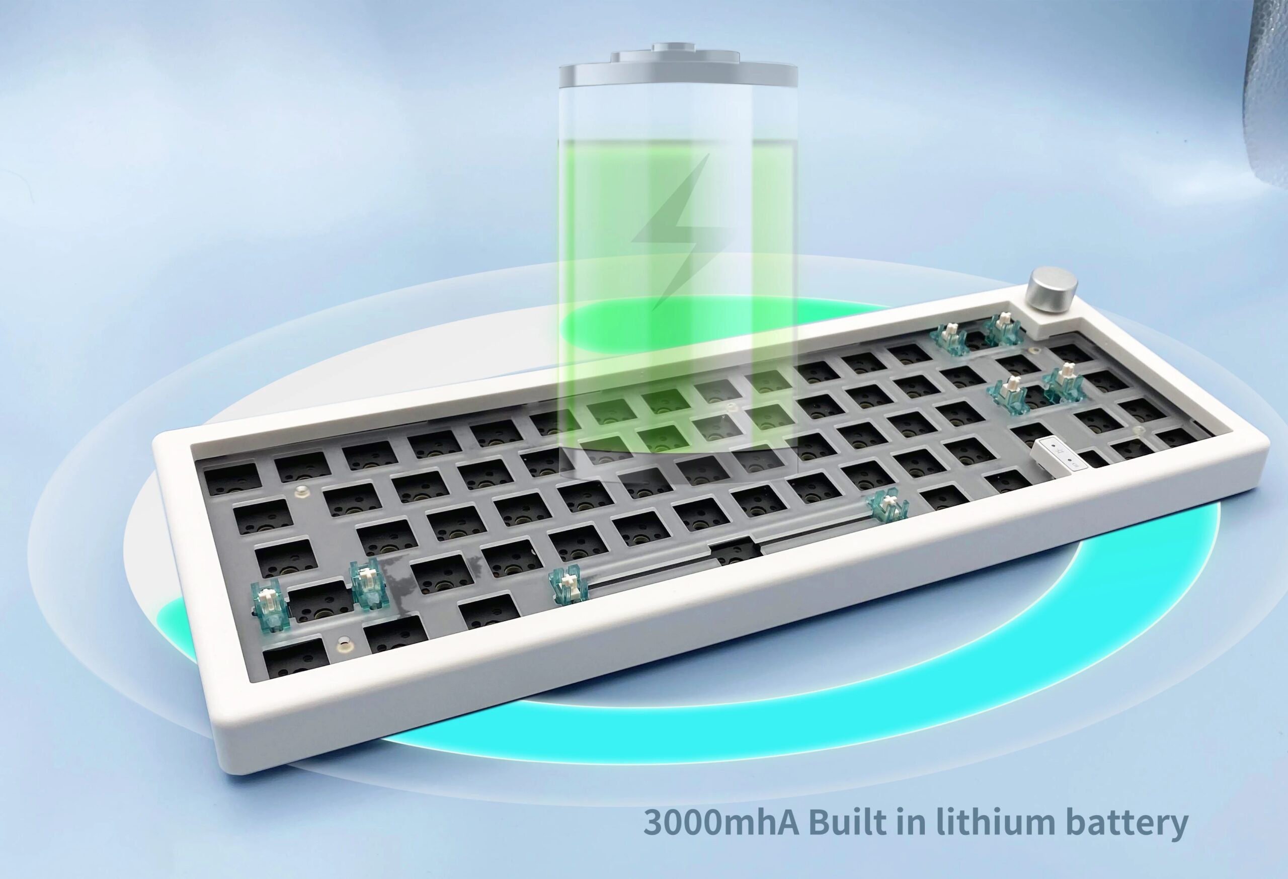 GMK67 65% Gasket Bluetooth 2.4G Wireless Hot-swappable Customized Mechanical Keyboard Kit RGB Backlit