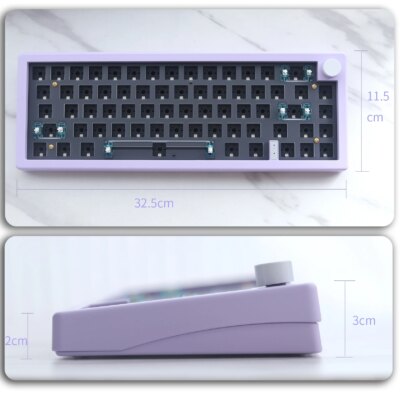 GMK67 65% Gasket Bluetooth 2.4G Wireless Hot-swappable Customized Mechanical Keyboard Kit RGB Backlit - Image 6