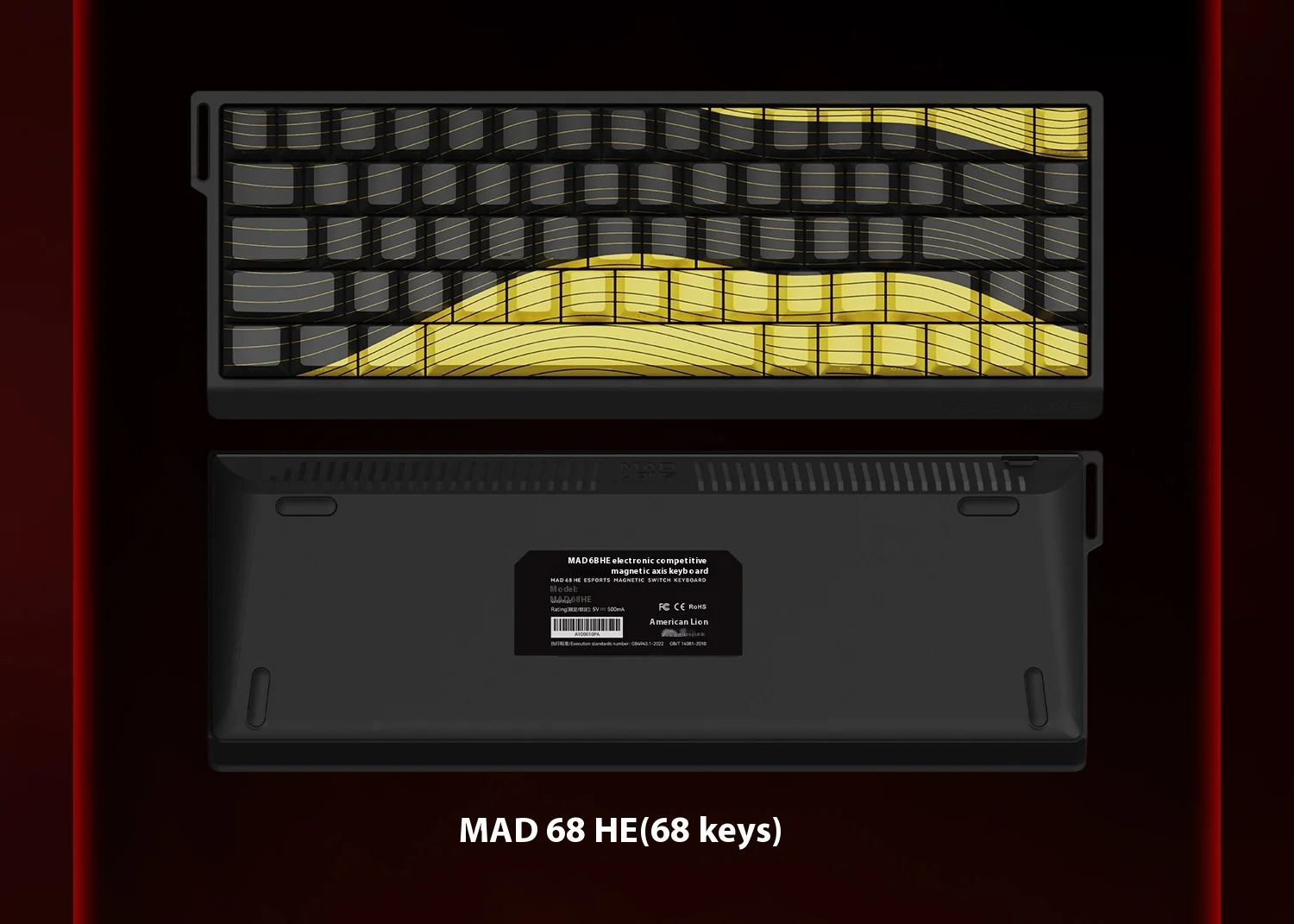 MADLIONS MAD 60/68HE Magnetic Switch Keyboard Wired Gaming Keyboard Hot Swap Rapid Trigger Custom Keyboard PC Gamer Accessories MADLIONS MAD 60/68HE Magnetic Switch Keyboard Wired Gaming Keyboard Hot Swap Rapid Trigger Custom Keyboard PC Gamer Accessories