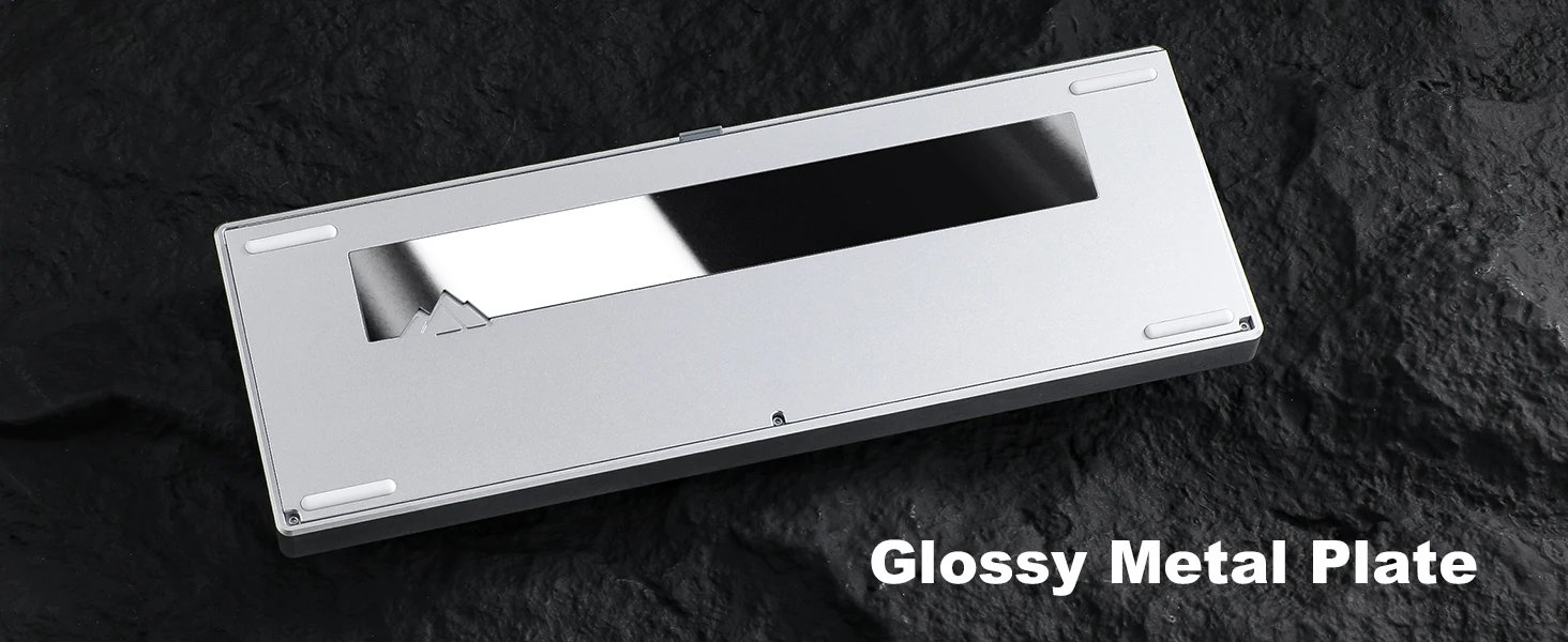 YUNZII AL68 Silver Wireless Custom Mechanical Keyboard, QMK/VIA Aluminum Keyboard, Hot Swap Gasket Gaming Keyboard with Knob