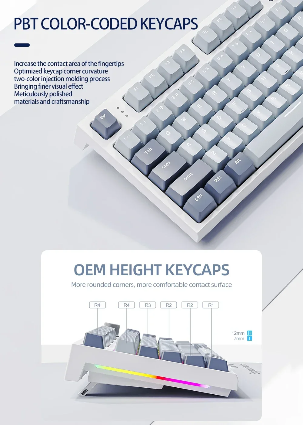Attack Shark K86 Wireless Mechanical Keyboard 75% Layout Full Key Hot-swappable TFT Screen Metal Knob Macro Defined Keyboard